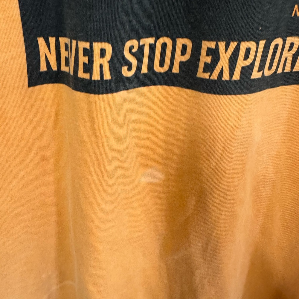 The North Face Men's Mustard Yellow Never Stop Exploring Graphic T-Shirt - Picture 4 of 5
